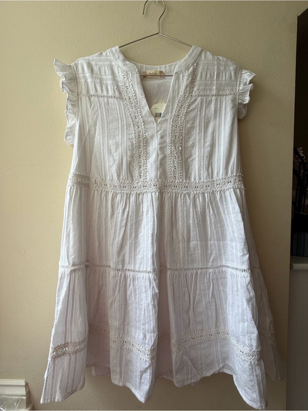 NWT Altar'd State White Lace Trim Dress